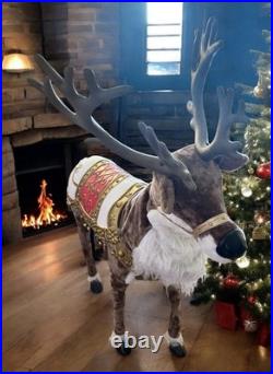 Home Accents Holiday 4.5ft Animated Reindeer Christmas Animatronic Decor