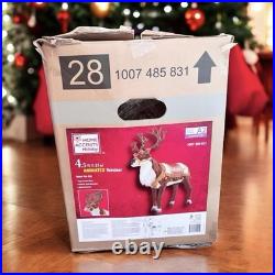 Home Accents Holiday 4.5ft Animated Reindeer Christmas Animatronic Decor
