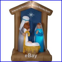Home Accents Holiday 6.50 ft. Pre-lit Inflatable Nativity with Archway Airblown