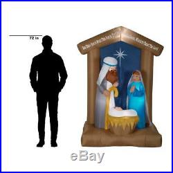 Home Accents Holiday 6.50 ft. Pre-lit Inflatable Nativity with Archway Airblown
