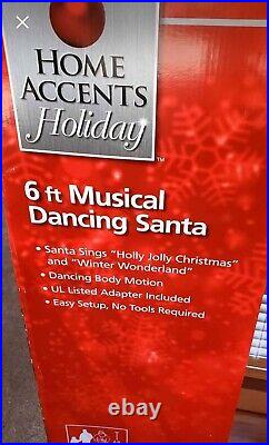 Home Accents Holiday 6 ft Animated Santa Clause Moves Sings