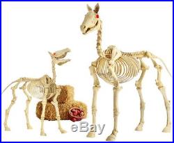 Home Accents Holiday 74 in. Halloween Standing Skeleton Horse