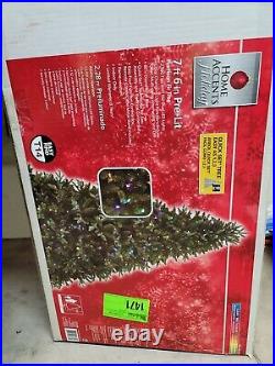 Home Accents Holiday 7.6 ft. Harrison Fir Pre-lit Artificial Christmas Tree New