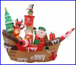 Home Accents Holiday 8 ft Giant Christmas Pirate Ship Airblown Inflatable NIB