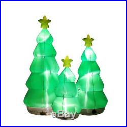 Home Accents Holiday Christmas 16 in 3 Green Tree Cluster Airblown Inflatable