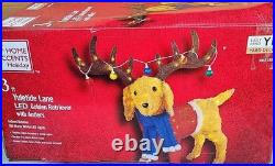 Home Accents Holiday Christmas LED Tinsel Golden Retriever Yard Sculpture 3 FT