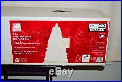 Home Accents Holiday LED PRE-LIT White CHRISTMAS TREE 7.5 ft. North Hill Spruce