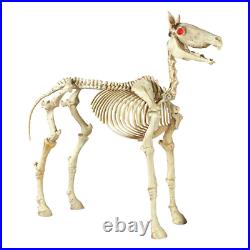 Home Accents Holiday Standing Skeleton Horse Halloween Decor Glowing Eyes 6 ft