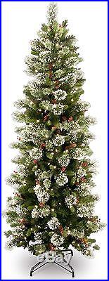 Home Decor Artificial Christmas Green Tree Pre-Lit Clear Lights NEW