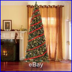 Home Heritage 12 Foot Albany PVC Hard Needle Artificial Christmas Tree with Lights