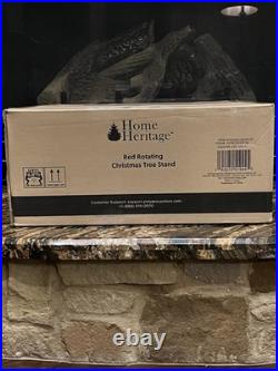 Home Heritage 1-1.75 Artificial Christmas Tree Base Rotating Metal Stand, Red