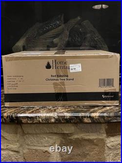 Home Heritage 1-1.75 Artificial Christmas Tree Base Rotating Metal Stand, Red