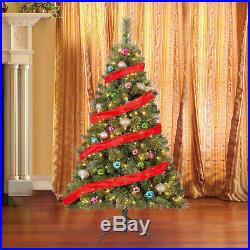 Home Heritage 5′ Artificial Cascade Cashmere Christmas Tree with Changing Lights