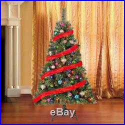 Home Heritage 5' Artificial Cascade Cashmere Christmas Tree with Changing Lights