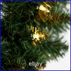Home Heritage 5 Foot Spiral Design Artificial Topiary Pine Tree with Clear Lights