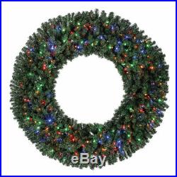 Home Heritage 60 Inch 1180 Tip Holiday Christmas Wreath with 300 Color LED Lights