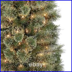 Home Heritage 7′ Artificial Pencil Pine Slim Christmas Tree with Lights (Open Box)