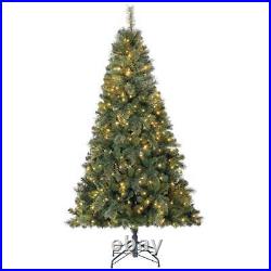 Home Heritage 7′ Cascade Cashmere Christmas Tree & Changing Lights (Open Box)