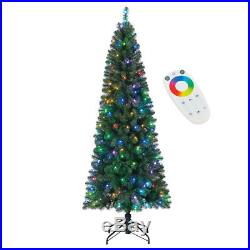 Home Heritage 7' Color Blast Multi-Light Function Micro Dot LED Christmas Tree