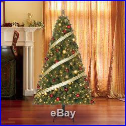 Home Heritage 7 ft. Artificial Cascade Pine Christmas Tree with Changing Lights