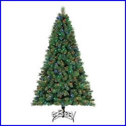 Home Heritage 9' Artificial Cascade Pine Christmas Tree Color Lights (Open Box)