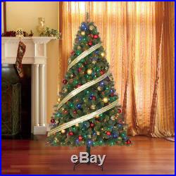Home Heritage 9' Artificial Cascade Pine Christmas Tree w Color Changing Lights