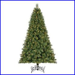 Home Heritage 9 ft. Artificial Cascade Pine Christmas Tree with Color Changing