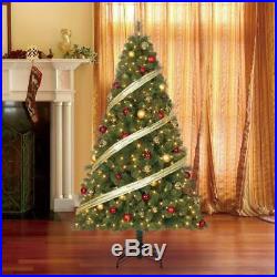 Home Heritage 9 ft. Artificial Cascade Pine Christmas Tree with Color Changing