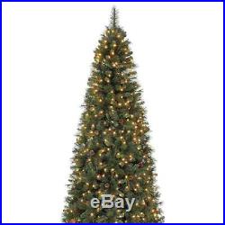 Home Heritage Albany 12' LED Christmas Tree with Pine Cones & Stand (Open Box)