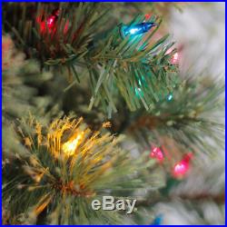 Home Heritage Stanley 7' Artificial Pine Christmas Tree with Multicolored Lights