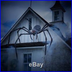 Home Holiday 9 Ft. Gargantuan Spider Realistic Hissing Sounds Metal Stand Base