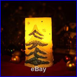 Home Impressions Santa Snowman Tree Pattern LED Candle Light 3x6 Christmas Gift