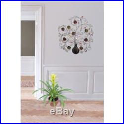 Home Source 400-21890 Decorative Metal Wall Art Vase with Flowers 28.66in x 32in