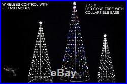 Homebrite 9' FT Warm White LED Light Christmas Tree & Remote Indoor Outdoor 108