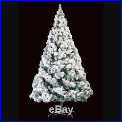Homegear 7.5ft Artificial Snow Dusted Christmas Tree Pre-Lit with Metal Stand