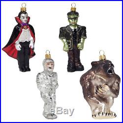 Horror Monster Baubles Mouth-Blown Glass Christmas Tree Decorations