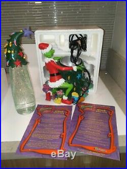 How the Grinch stole Christmas glitter lamp in original box ex cond Dr. Seuss