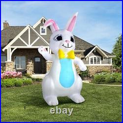 Huge 15′ Illuminated Easter Bunnyprojection Light Show Belly Yard Inflatable New