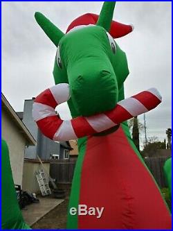 Huge ANIMATED INFLATABLE CHRISTMAS DRAGON 12 Ft AIRBLOWN GEMMY YARD