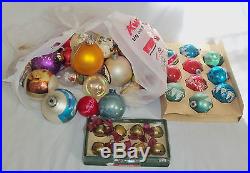 Huge Christmas Lot Figurine Decoration Ornament Glass Ball Santa Angel Sleigh