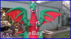 Huge INFLATABLE CHRISTMAS DRAGON NIB 12 Ft AIRBLOWN GEMMY YARD NEW Blow-up