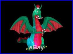 Huge INFLATABLE CHRISTMAS DRAGON NIB 12 Ft AIRBLOWN GEMMY YARD NEW Blow-up