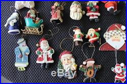 Huge Lot 41 SANTA Christmas Ornaments SOME Vintage TOO