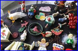Huge Lot 90 OLD VINTAGE MISC ASSORTMENT Christmas Ornaments