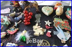 Huge Lot 90 OLD VINTAGE MISC ASSORTMENT Christmas Ornaments