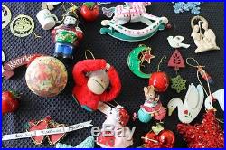 Huge Lot 90 OLD VINTAGE MISC ASSORTMENT Christmas Ornaments