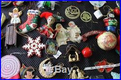 Huge Lot 90 OLD VINTAGE MISC ASSORTMENT Christmas Ornaments