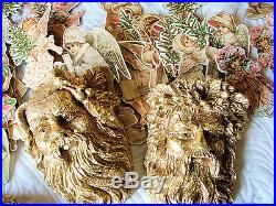 Huge Lot of Victorian Christmas Ornaments Angels 120+ Pcs. Vintage & New