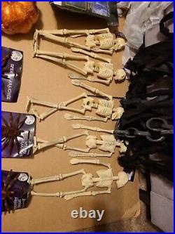Huge NewithUsed Halloween Decorations Lot Skeletons Glow Sticks Spiders Bat More++ Huge NewithUsed Halloween Decorations Lot Skeletons Glow Sticks Spiders Bat More++