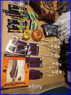 Huge NewithUsed Halloween Decorations Lot Skeletons Glow Sticks Spiders Bat More++ Huge NewithUsed Halloween Decorations Lot Skeletons Glow Sticks Spiders Bat More++